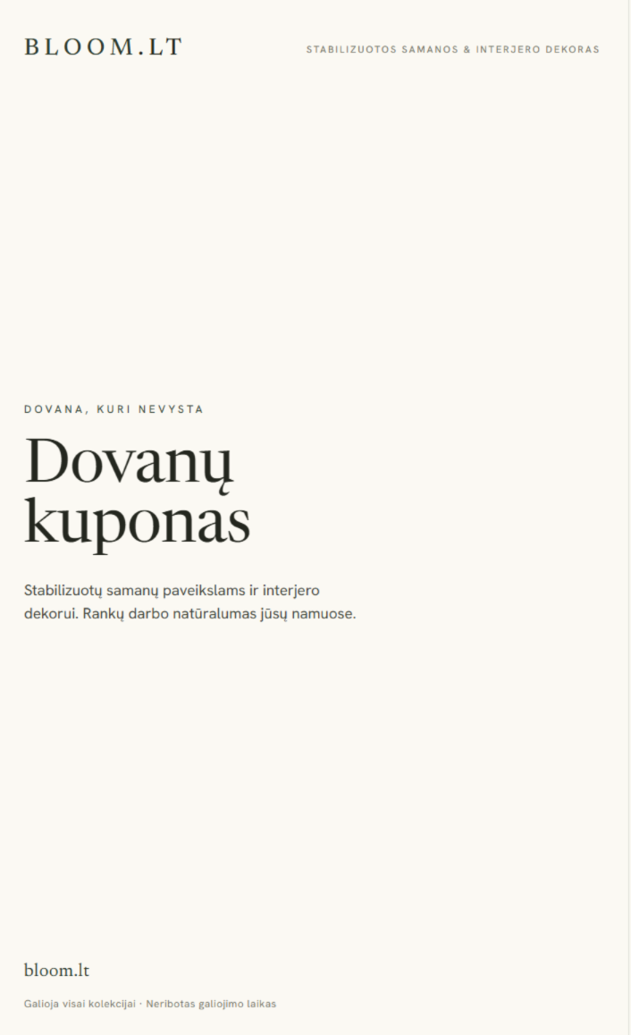 Dovanų kuponas
